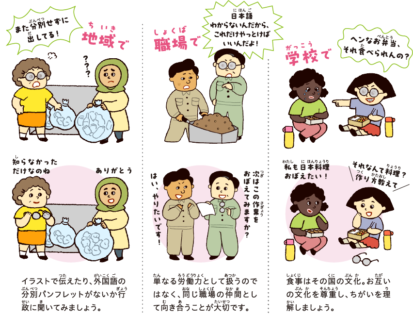 どっち de SHOW ケース1〜3の比較イラストと解説